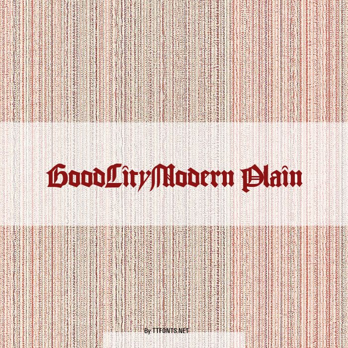 GoodCityModern Plain example